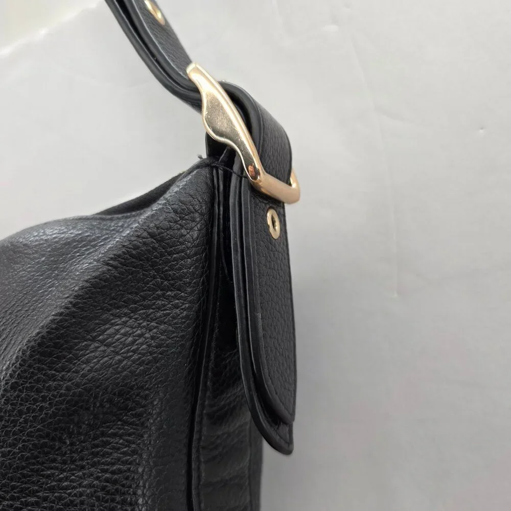 Coach Women's Val Duffle Leather Shoulder Bag C2818 - Black